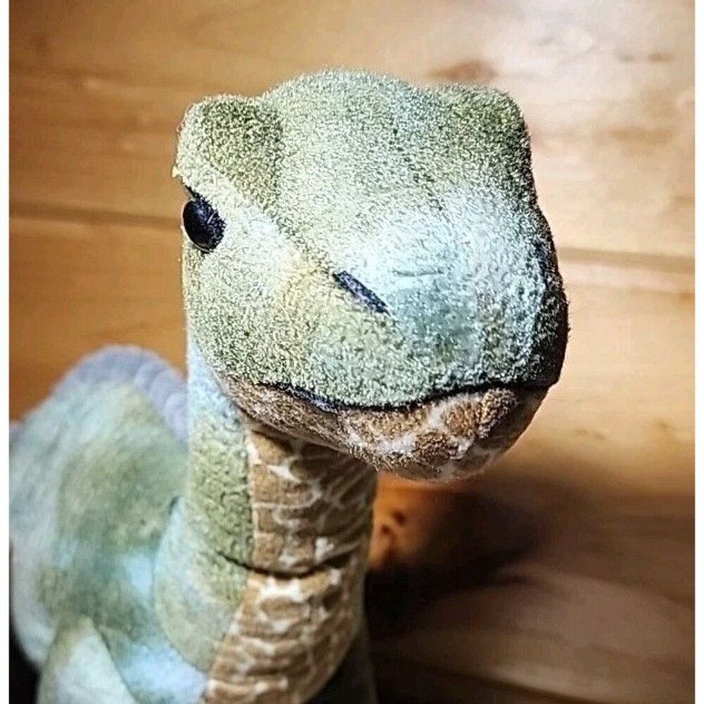 Petting Zoo Stuffed Dino Plush Green 20 inches Long Dinosaur - Picture 10 of 11